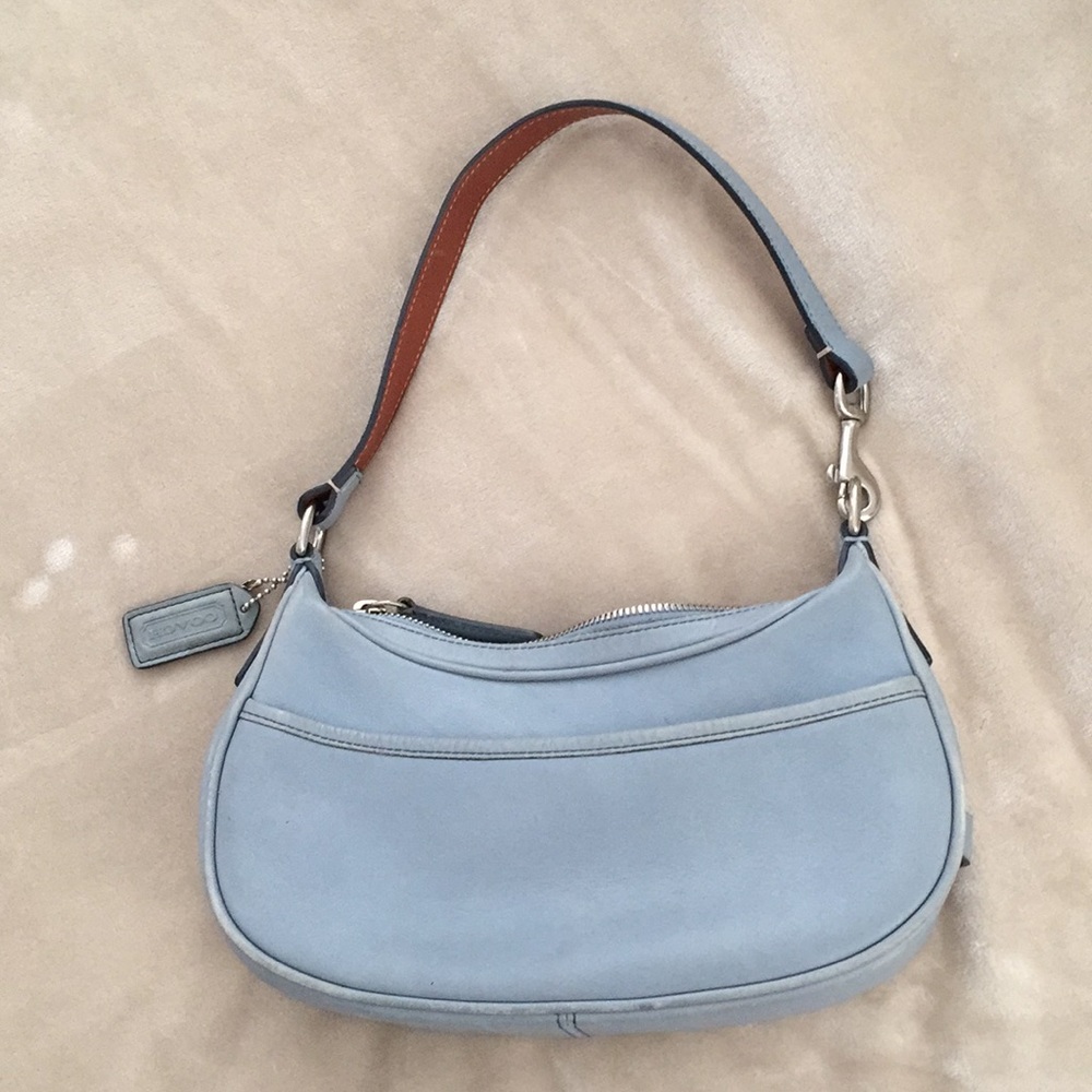Authentic blue coach satchel bag